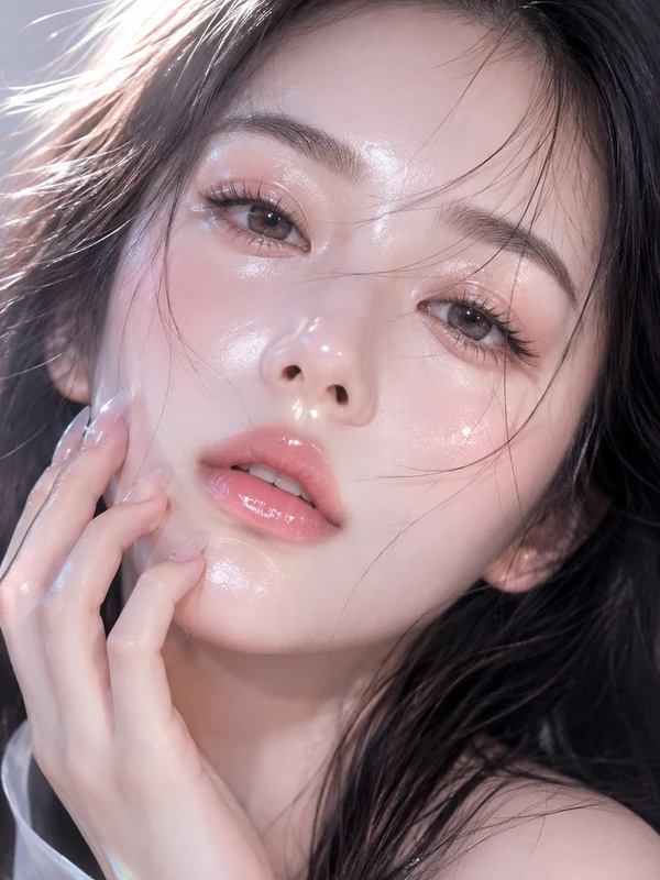 Dewy beauty portrait in soft light
